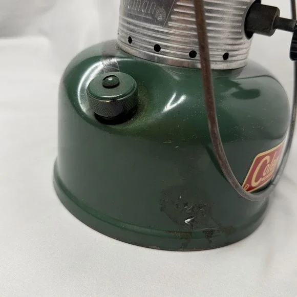 Vintage Coleman 220F Green Camping Outdoors Lantern Pyrex Globe USA Made 1967 - Picture 7 of 16